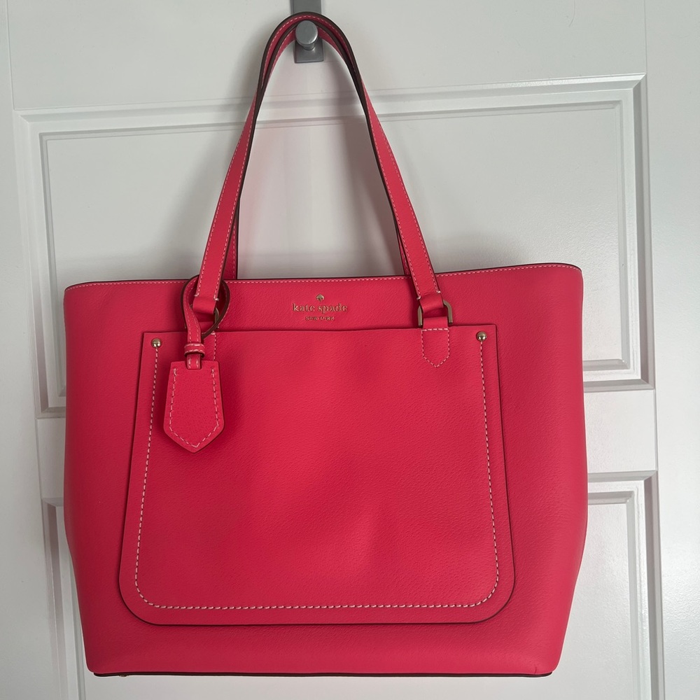 Pink Spade Leather Bag